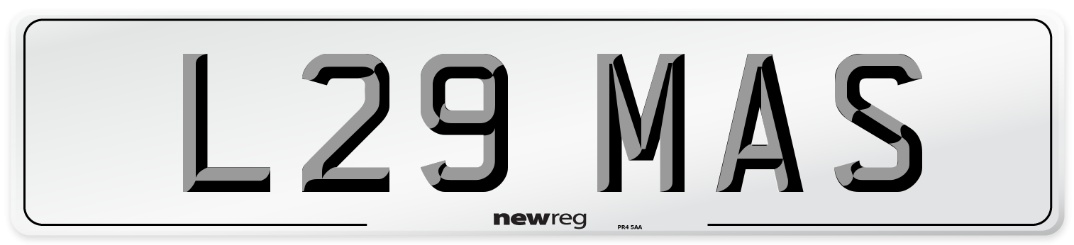 L29 MAS Number Plate from New Reg